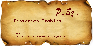 Pinterics Szabina névjegykártya